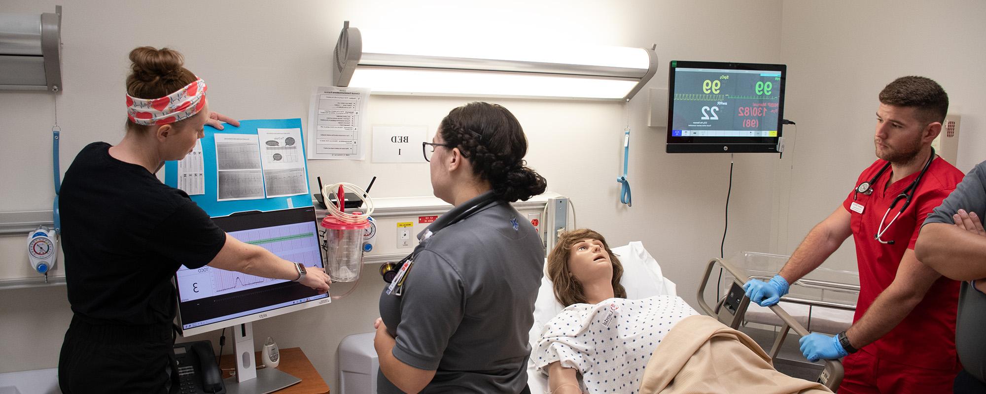 Simulation Center Students learn in a hospital-like setting